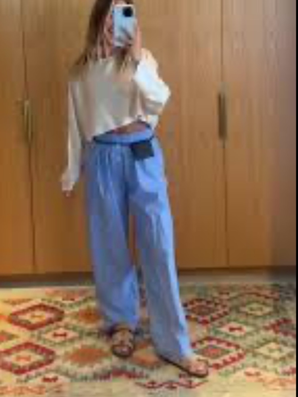 Maison Essentiel blue cotton pyjama bottoms size XS - Picture 5 of 12